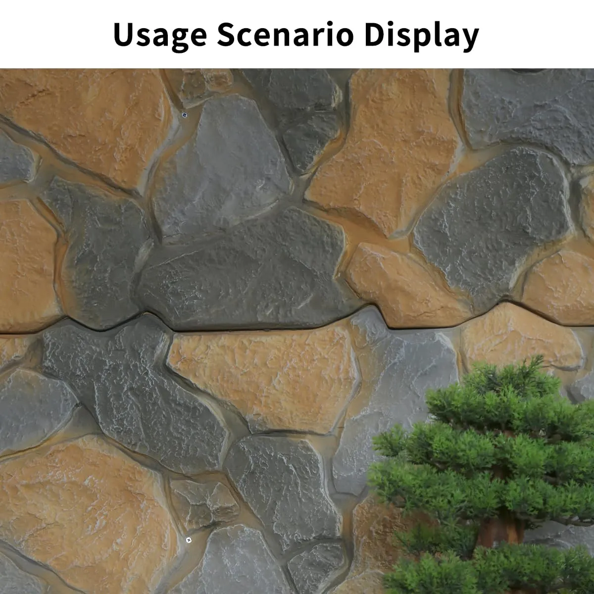 Lumizone High-Density Polyurethane Faux Stone Siding Panels for Interior Exterior Decor Covering Rock Panel PU Chaos Stone NO.2 (3, A-2, 47.24"×22.04")