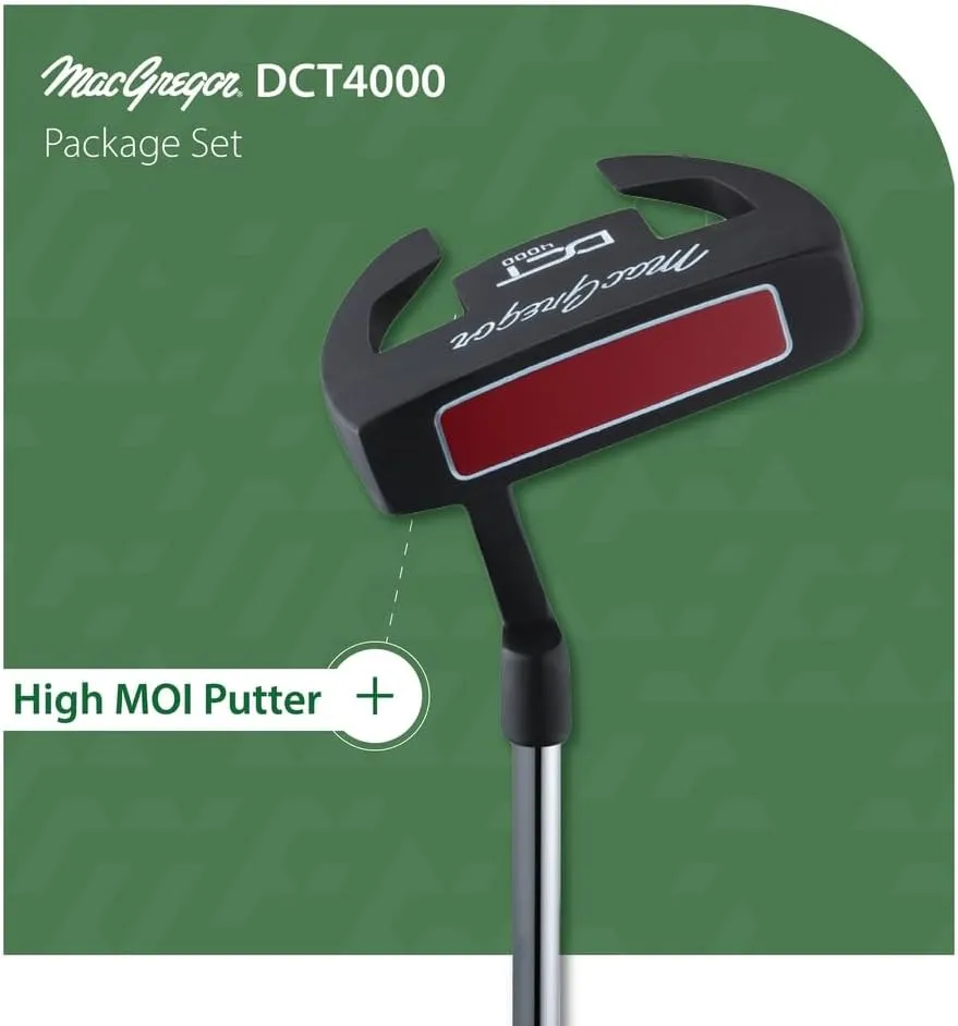 MacGregor Golf DCT4000 Golf Clubs Set with Bag, Mens Right Hand (9 Clubs / 13 Pieces)
