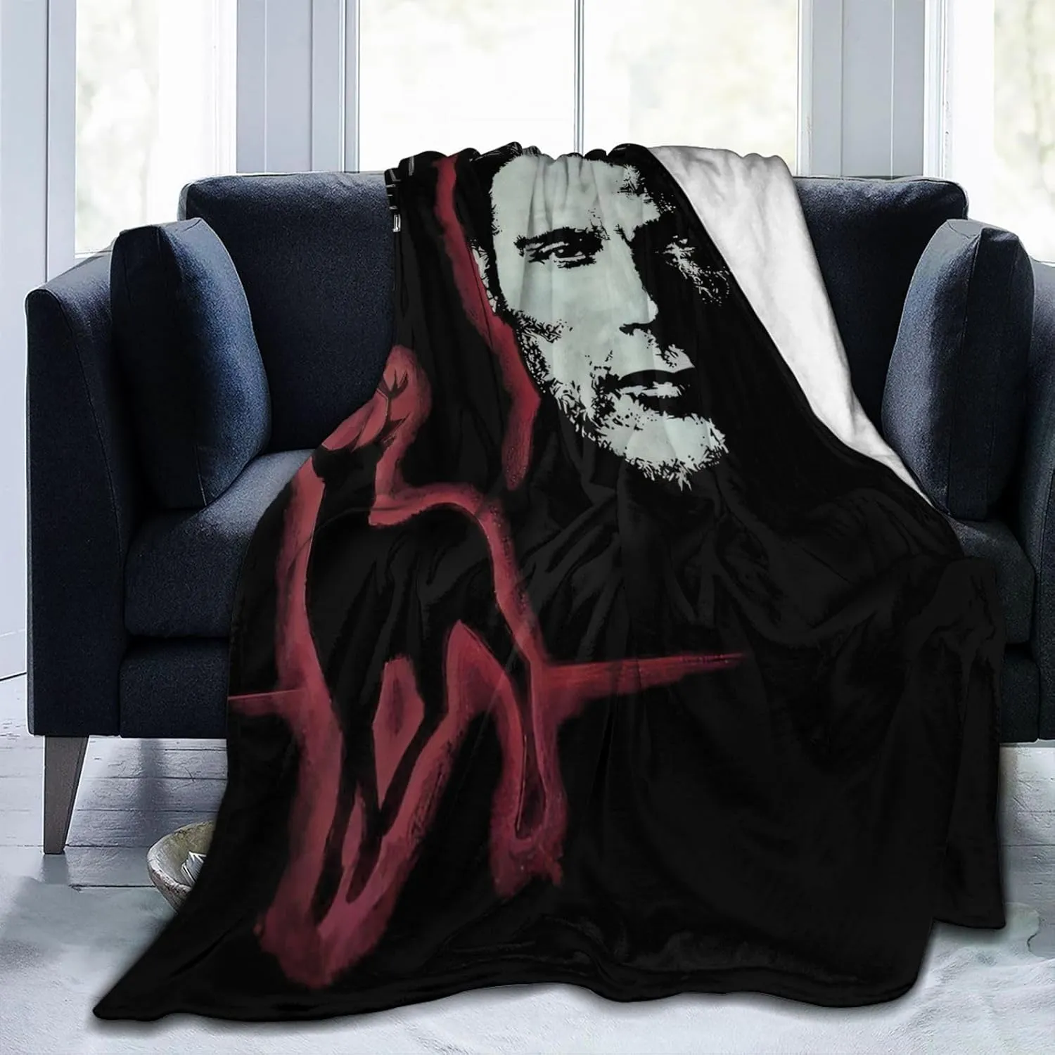Mads Mikkelsen Blanket Flannel Fleece Printed Throw Blankets Ultra Soft Micro Warm Blanket for All Season Bedding Chair Sofa Couch Bed 50"x40"