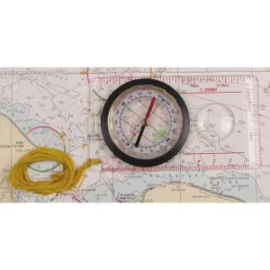 Map compass, transparent, plastic housing
