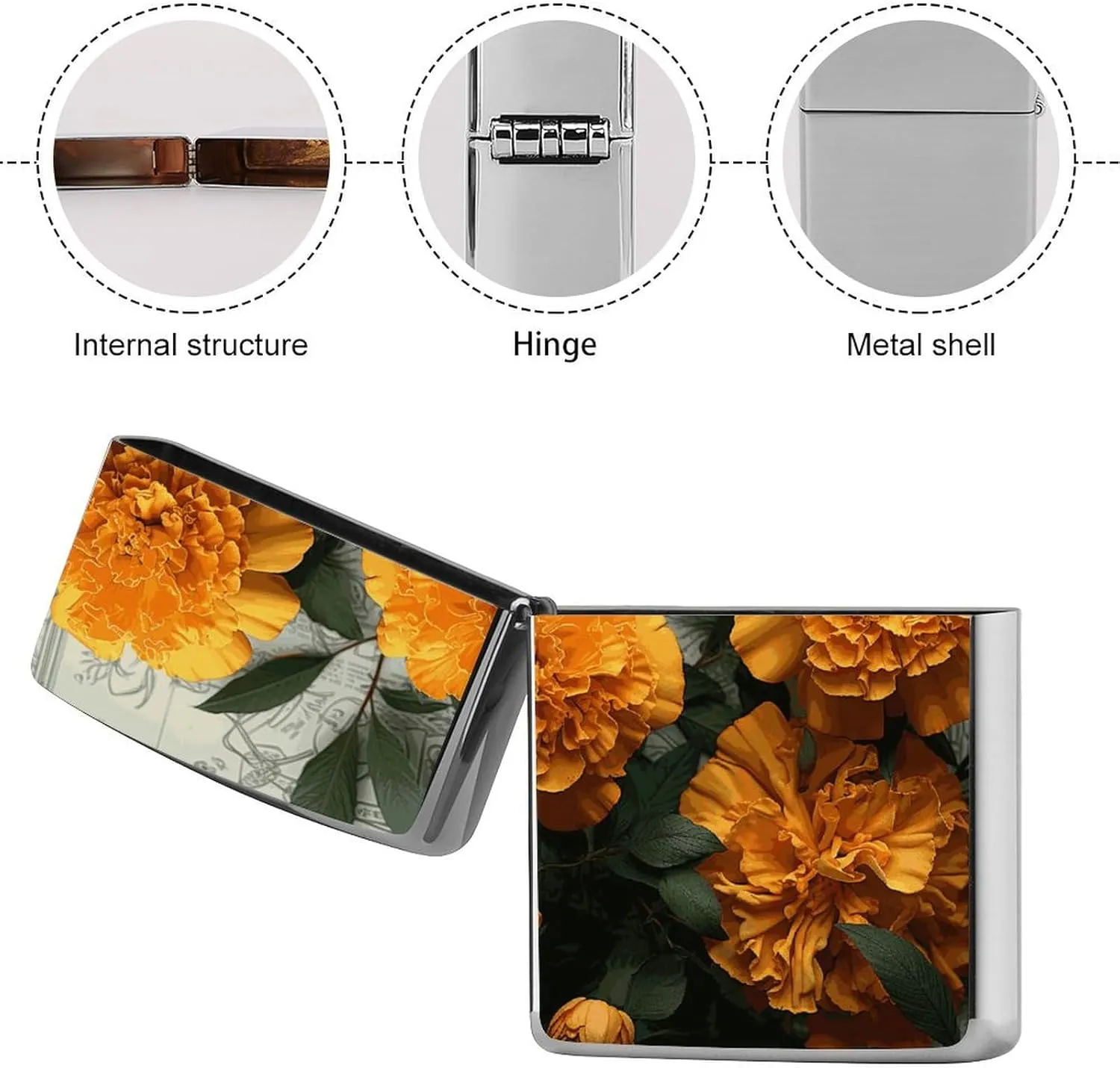MarigoldLighter Case Waterproof Lighter Sleeve Lighters Protective Cover with Graffiti Design
