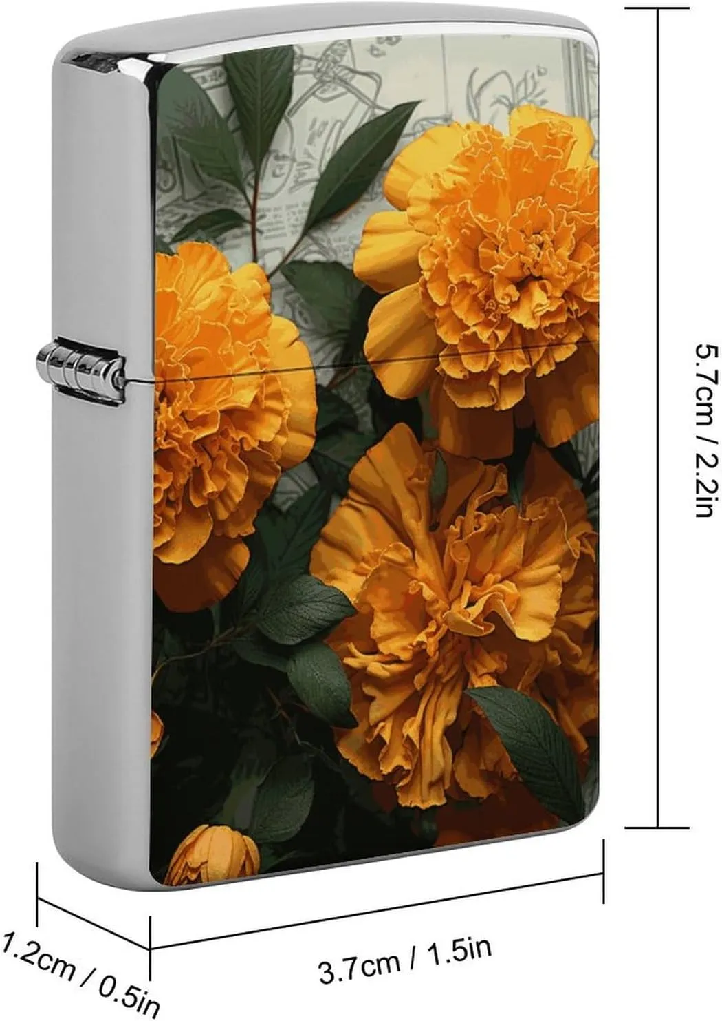 MarigoldLighter Case Waterproof Lighter Sleeve Lighters Protective Cover with Graffiti Design