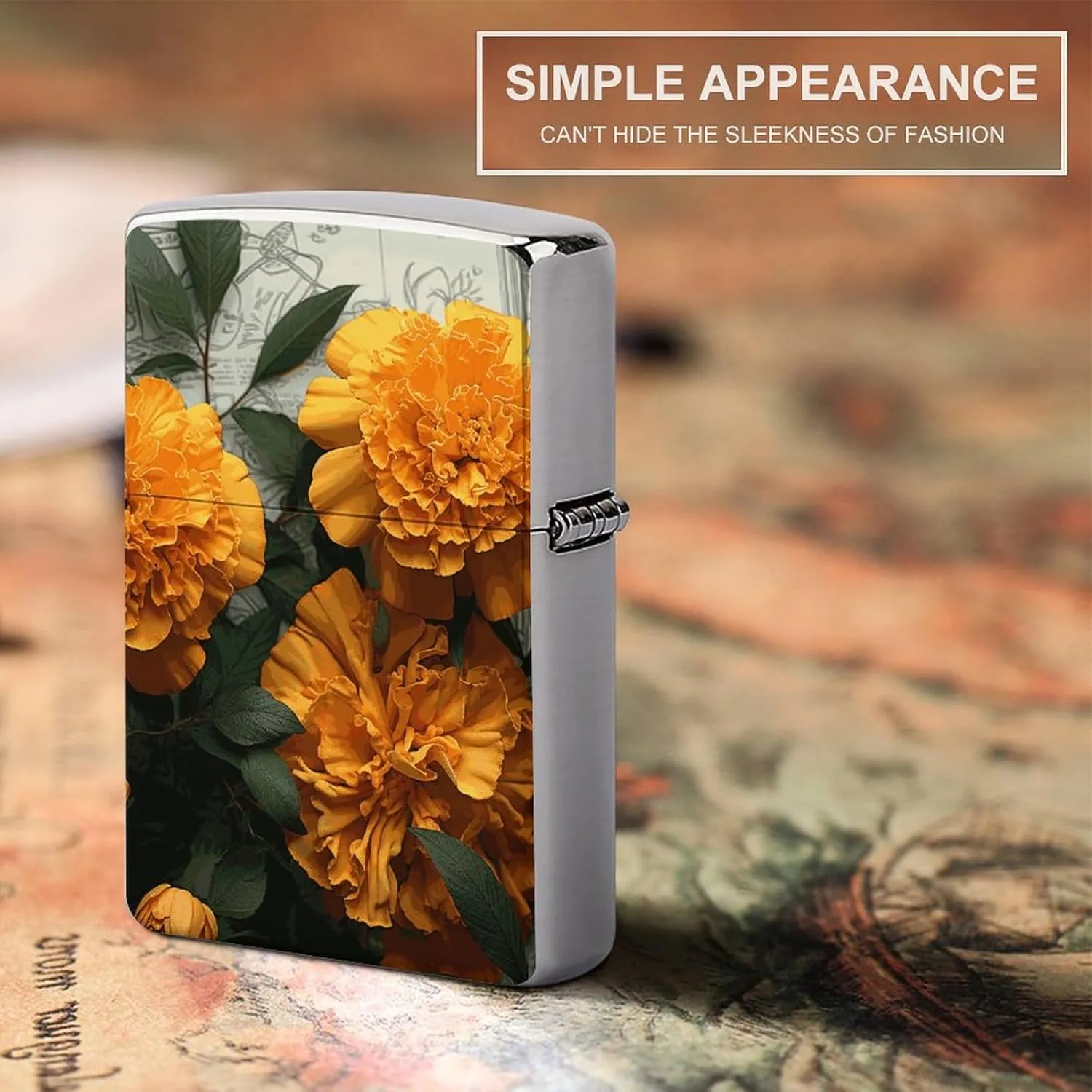 MarigoldLighter Case Waterproof Lighter Sleeve Lighters Protective Cover with Graffiti Design