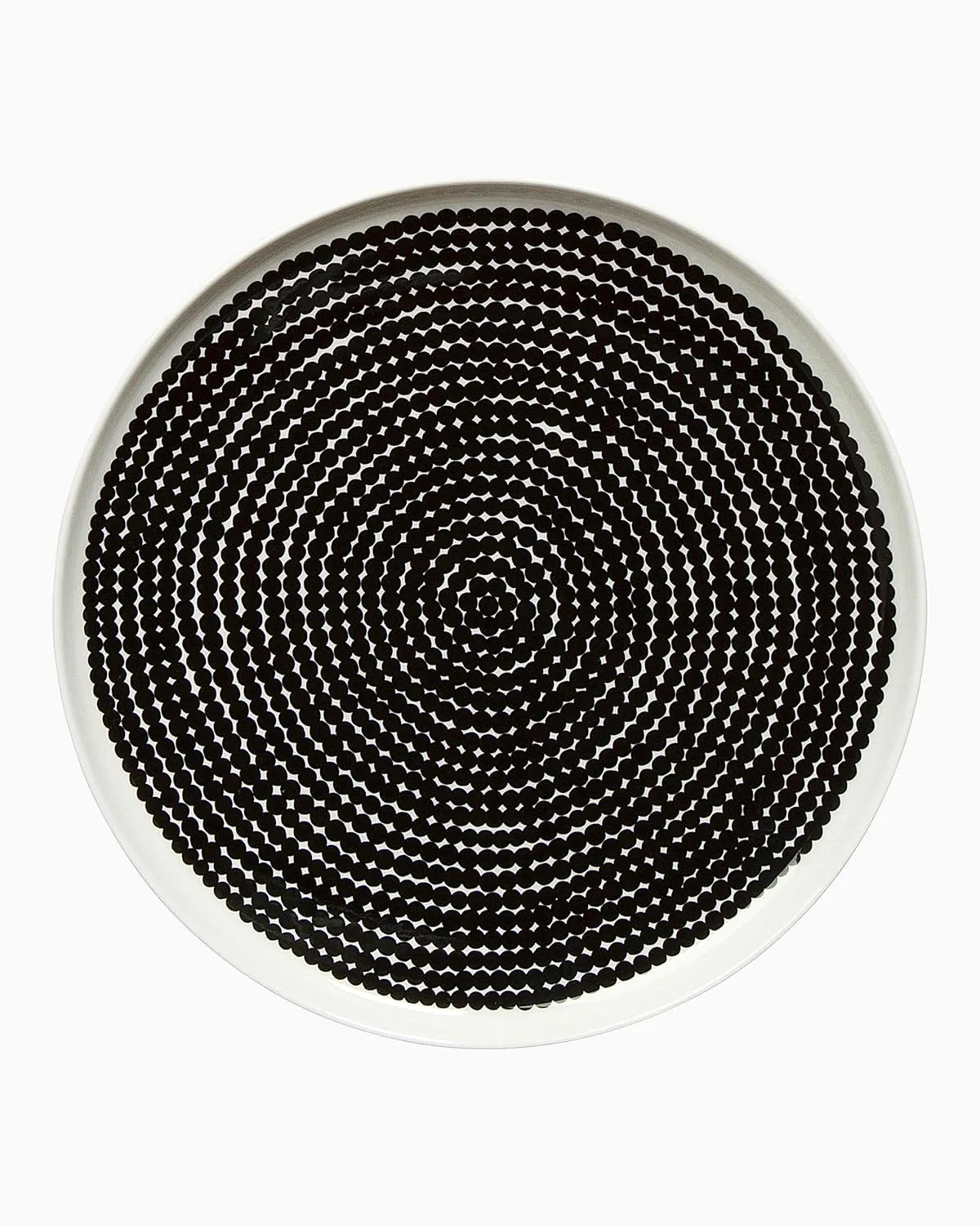 MARIMEKKO Oiva Räsymatto Dinner Plate — Refine Your Kitchen Décor with Our Iconic White Stoneware — Stylish & Classic White Porcelain Dinner Plates to Elevate Your Dining Experience (10-inch Diameter)