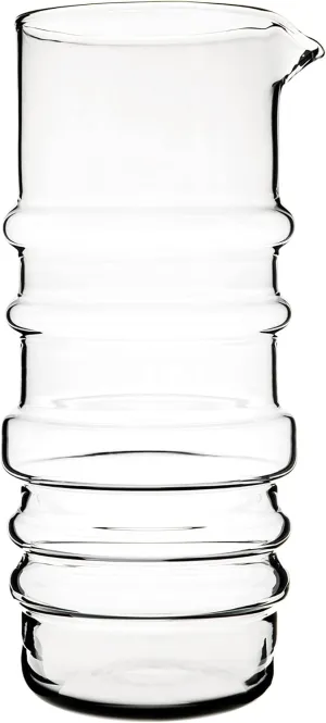 MARIMEKKO Sukat Makkaralla Glass Pitcher — Refine Your Kitchen Décor with Our Iconic Clear Glassware — Stylish & Mouth-Blown Pitcher with Spout (1 Liter)