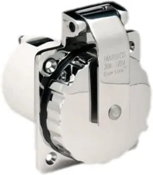 MARINCO 303SSELBRV 30 Amp Stainless Steel RV Power Inlet