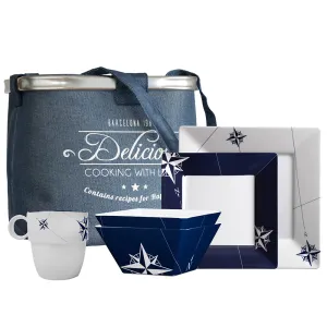 Marine Business Tableware - Square Tableware & Basket - NORTHWIND (24 Piece) - Melamine