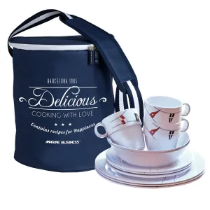 Marine Business Tableware - Tableware Set & Basket - REGATA (24 Piece) - Melamine