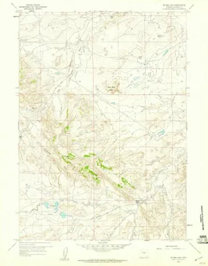 Mc Rae Gap WY topo map, 1:24000 Scale, 7.5 X 7.5 Minute, Historical, 1959, Updated 1960, 26.6 x 20.9 in