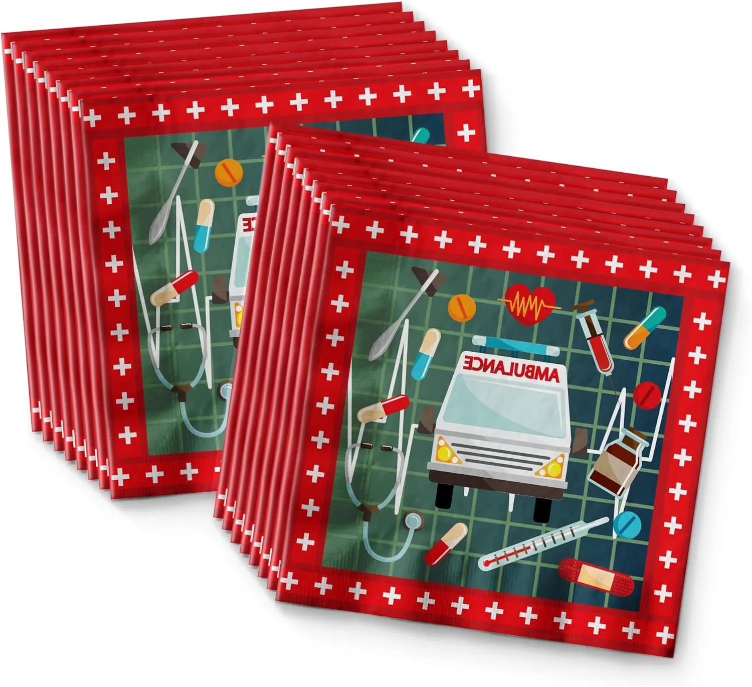 Medical- Doctor & Nurse Birthday Party Supplies Set Plates Napkins Cups Tableware Kit for 16