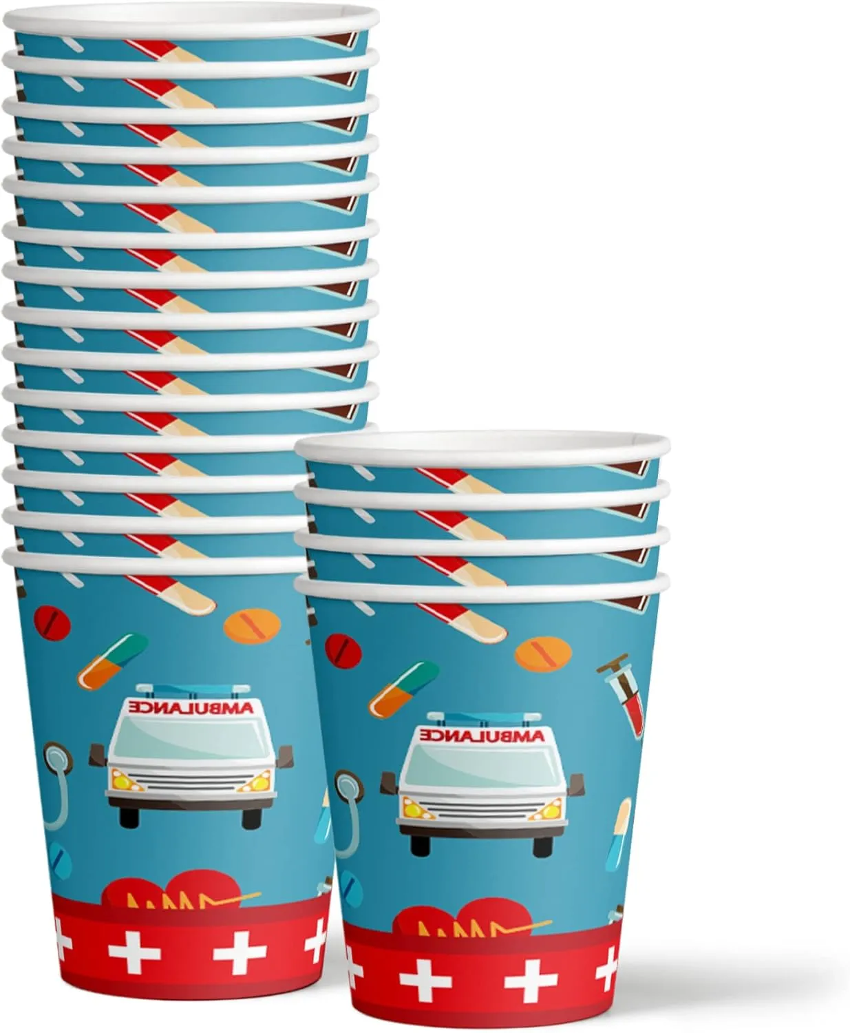Medical- Doctor & Nurse Birthday Party Supplies Set Plates Napkins Cups Tableware Kit for 16