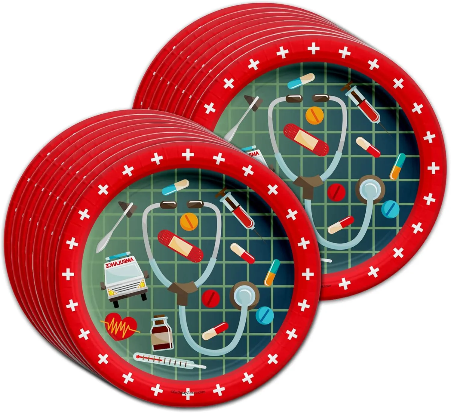 Medical- Doctor & Nurse Birthday Party Supplies Set Plates Napkins Cups Tableware Kit for 16