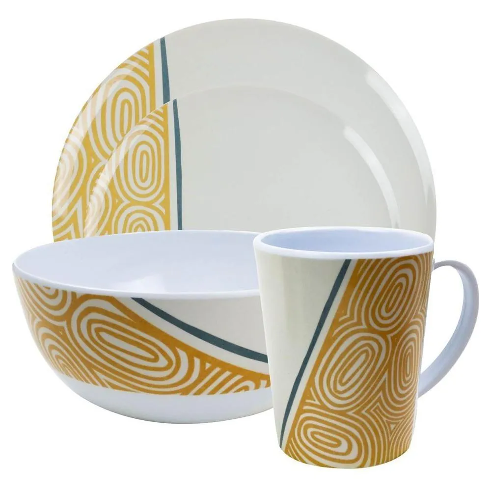 Melamine Kakado Tableware 16pc