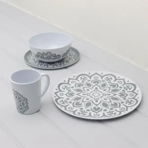 Melamine Mandala Tableware 16pc