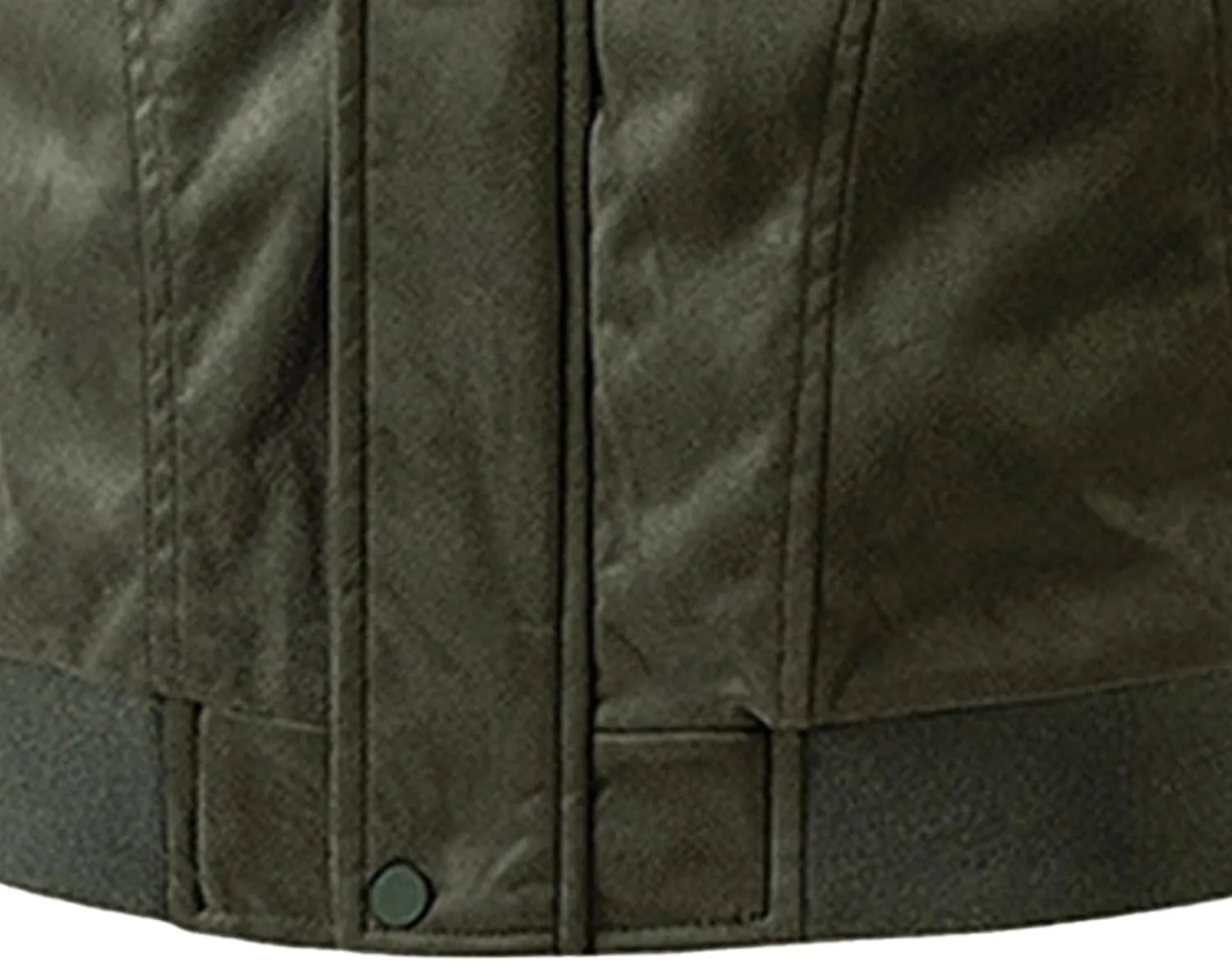Men's Classic Leather Suede Jacket Stand Collar Soft Bomber Varsity Jackets Faux Suede Warm Vintage Men Coats