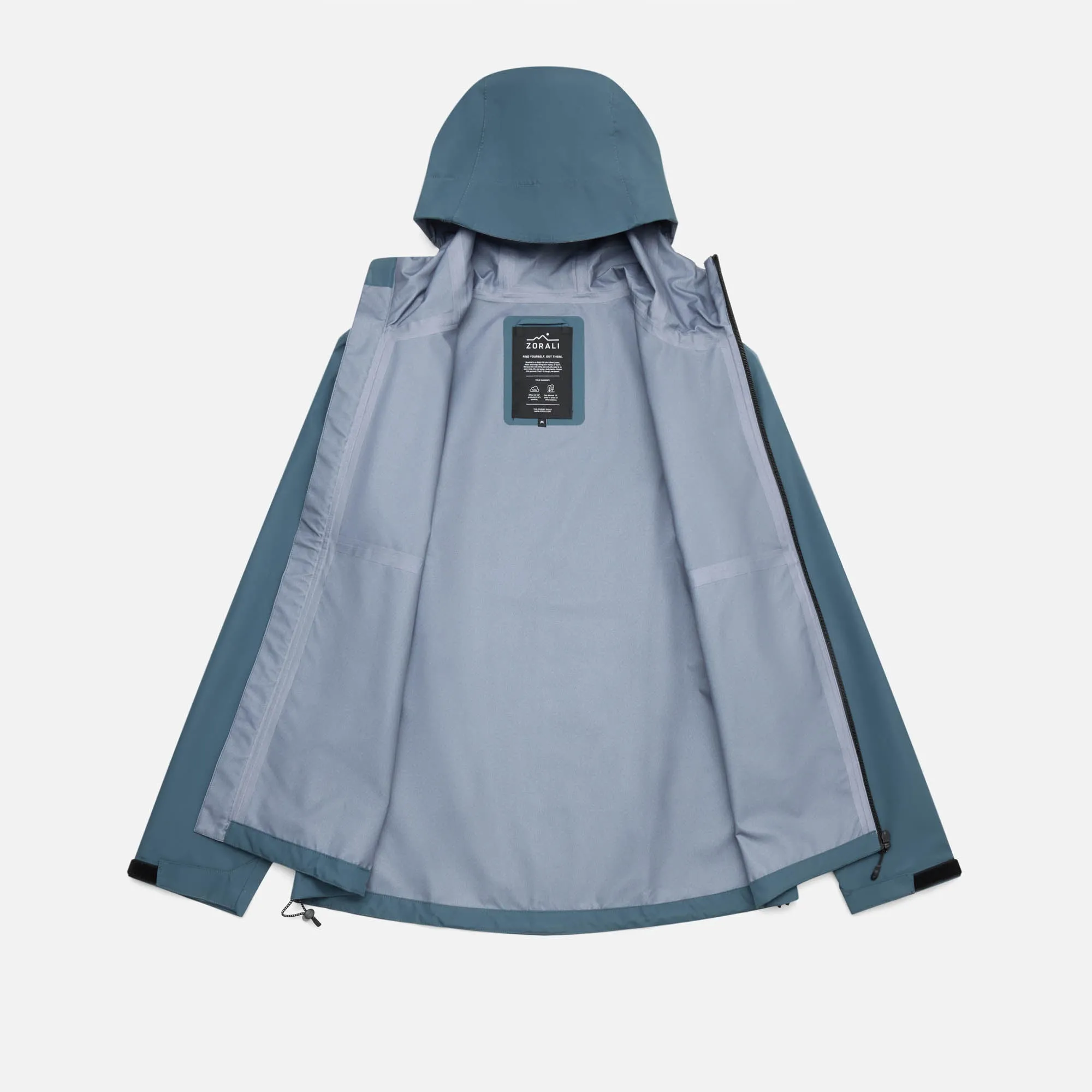 Mens Horizon 3L Rain Jacket Blue Lake