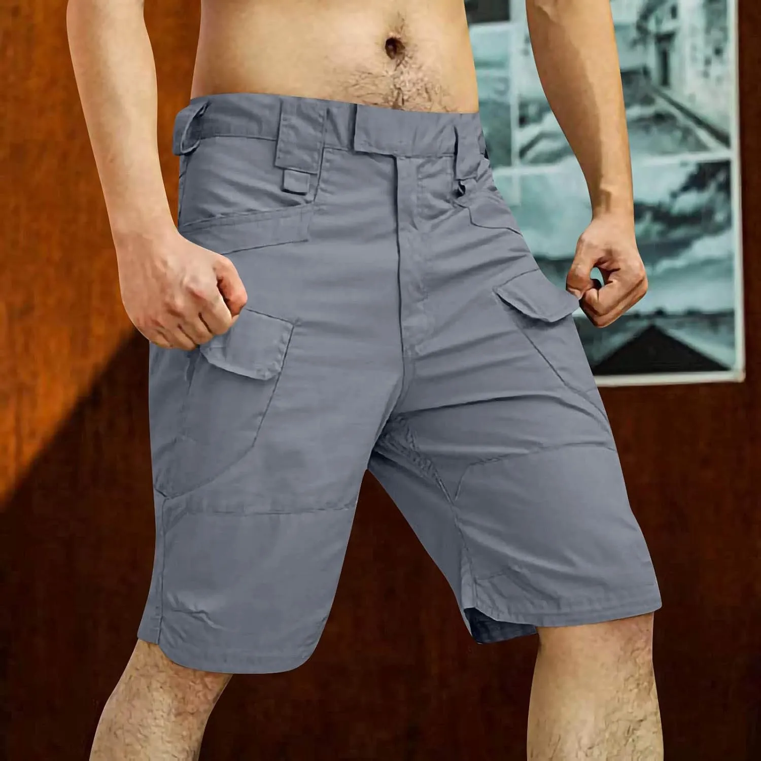 Mens Tactical Shorts Men's Sports Pocket Workwear Casual Loose Shorts Jogging Towncraft
