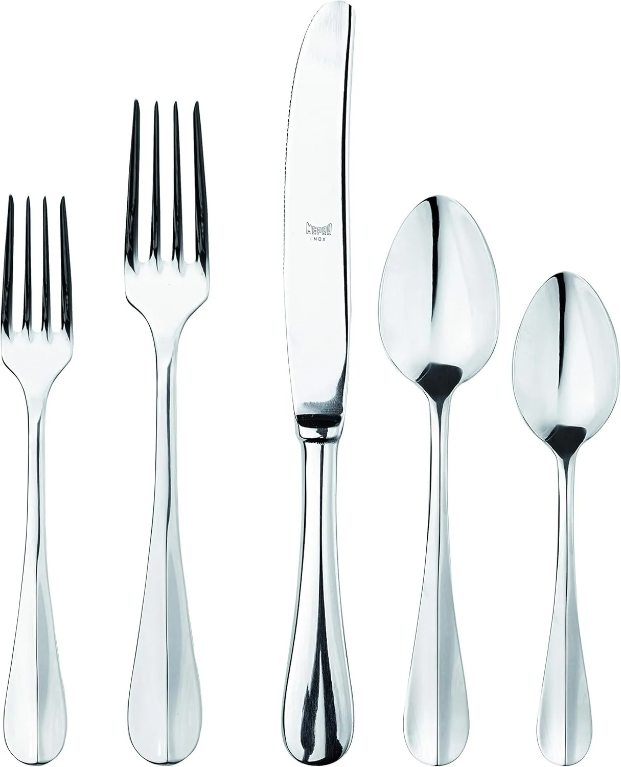 MEPRA 20-Piece Roma Flatware Set, Silver, 20 Pieces (101422020)