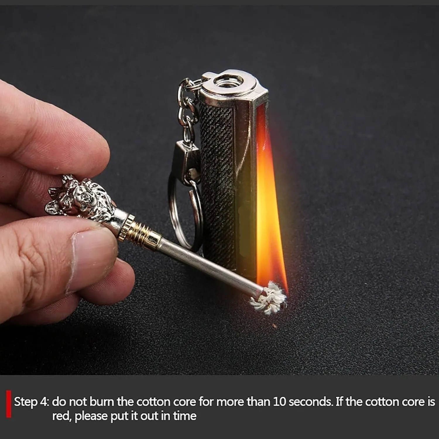 Metal lighters, Portable lighters, Windproof lighters, Waterproof lighters, Kerosene lighters, Reusable lighters (Without Kerosene)(BrownA)