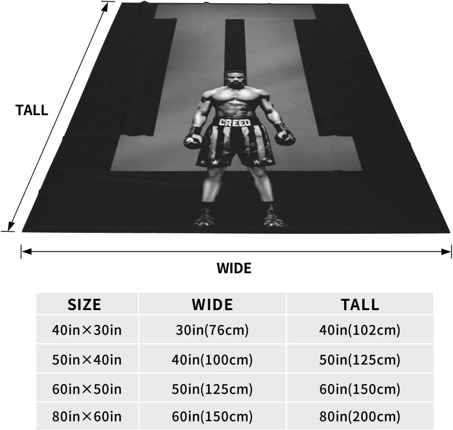 Michael B. Jordan Blanket Flannel Fleece Printed Throw Blankets Ultra Soft Micro Warm Blanket for All Season Bedding Chair Sofa Couch Bed 50"x40"