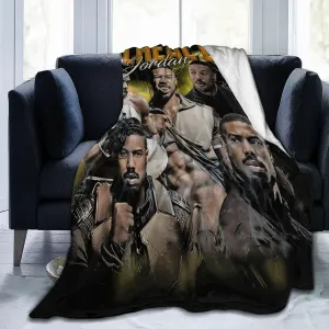 Michael B. Jordan Blanket Flannel Fleece Printed Throw Blankets Ultra Soft Micro Warm Blanket for All Season Bedding Chair Sofa Couch Bed 50"x40"