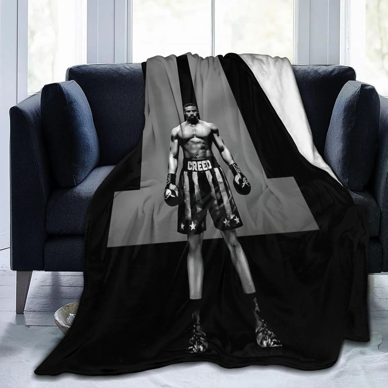Michael B. Jordan Blanket Flannel Fleece Printed Throw Blankets Ultra Soft Micro Warm Blanket for All Season Bedding Chair Sofa Couch Bed 50"x40"