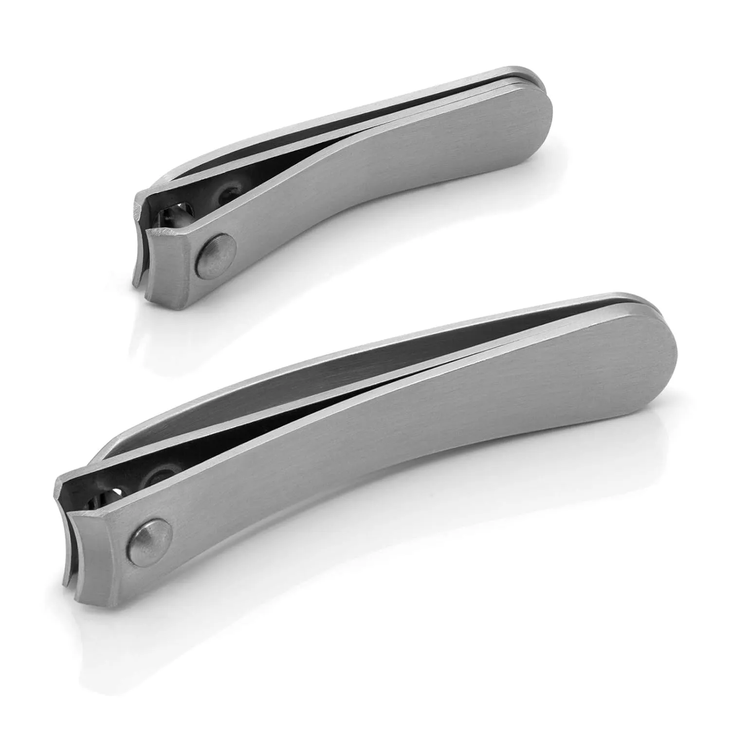 Mont Bleu Set of 2 Bent Nail Clippers, Stainless Steel