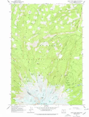 Mount Hood North OR topo map, 1:24000 Scale, 7.5 X 7.5 Minute, Historical, 1962, Updated 1979, 26.9 x 22 in