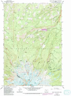 Mount Hood North OR topo map, 1:24000 Scale, 7.5 X 7.5 Minute, Historical, 1962, Updated 1992, 26.8 x 21.9 in