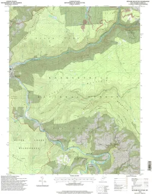 Mozark Mountain WV topo map, 1:24000 Scale, 7.5 X 7.5 Minute, Historical, 1995, Updated 1998, 26.93 x 21.75 in