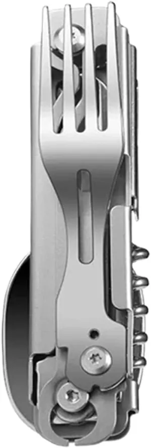 Multifunctional Cutlery Set Portable Folding Camping Tableware Stainless Steel Fork Spoon Can Opener