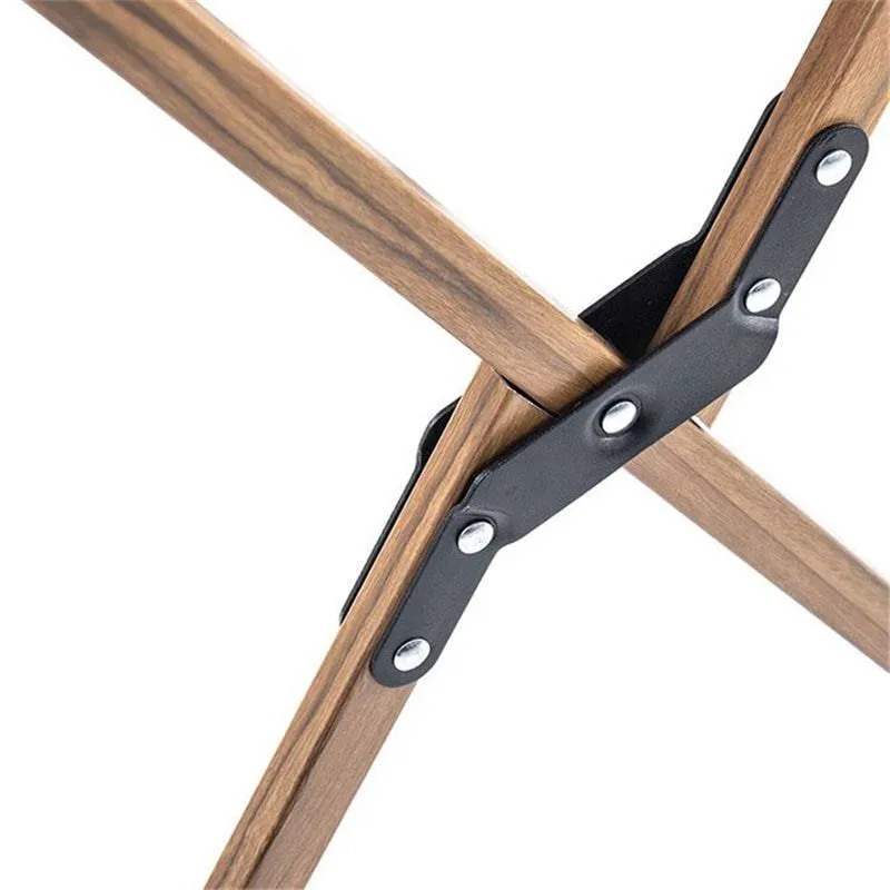 MW01 Wooden Grain Folding Moon Chair