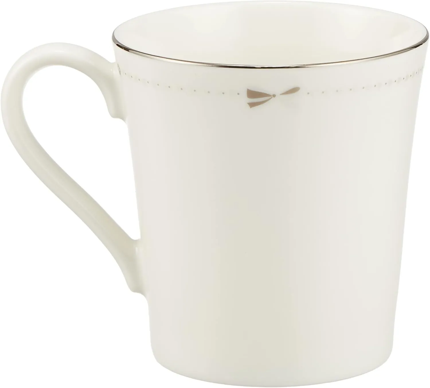 Narumi 41635-33357 Jill Stuart Dinnerware Set, White, Ribbon Pattern, Set of 2, Stylish, Cute, 4-Piece Set, Made in Japan, Gift Box