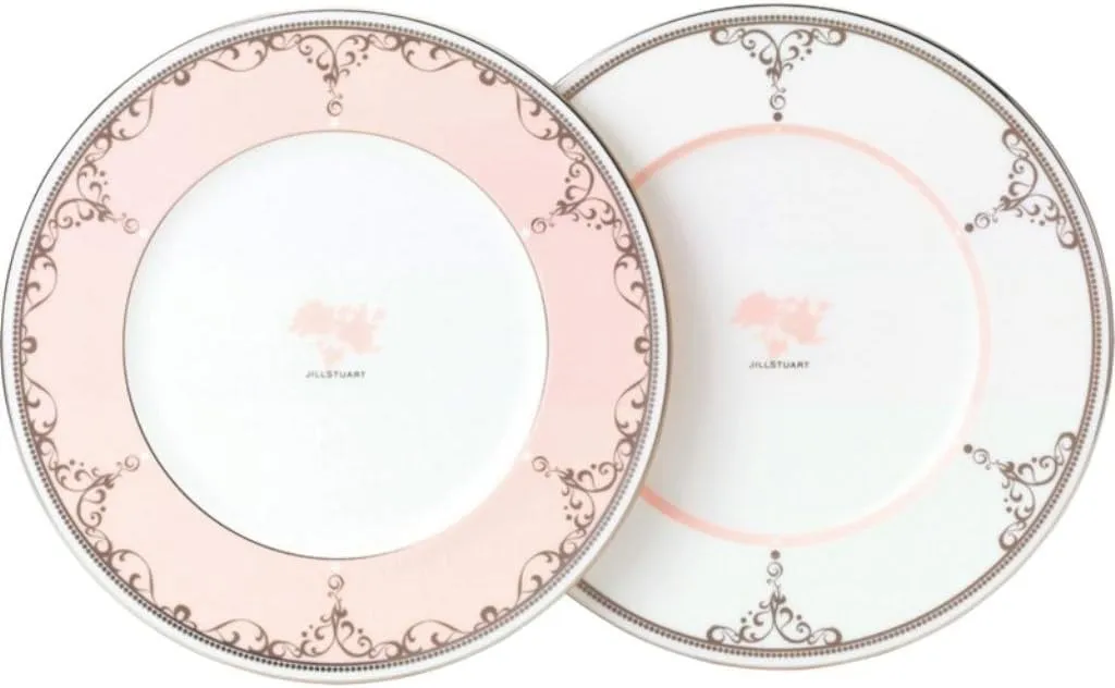 Narumi 96559-23113 Jill Stuart Plate Set, 8.3 inches (21 cm), Set of 2 Patterns, Wedding Gift, Stylish, Cute, Made in Japan, Gift Box