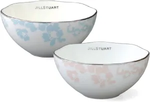 Narumi 97129-21969 Jill Stuart Bowl and Plate Set, Pink and Blue, 4.5 inches (11.5 cm), Set of 2