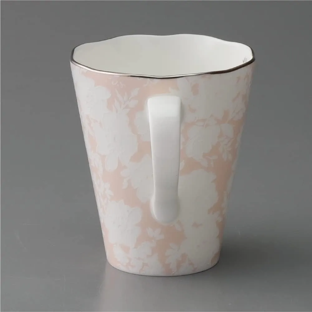 Narumi 97129-21974 Pair Mugs, 10.1 fl oz (300 cc), Stylish, Cute, Set of 2 Patterns, Pink, Blue, Wedding Gift, Gift Box Included