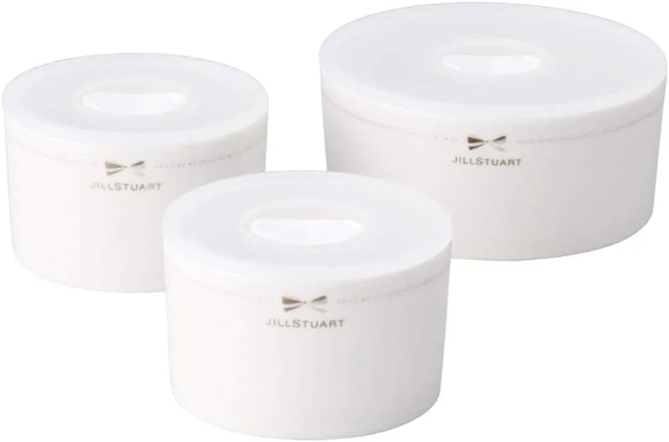 NARUMI(ナルミ) Jill Stuart 41635-33453 Storage Container, Microwave Safe, 3-Piece Set, Microwave Safe, Made in Japan