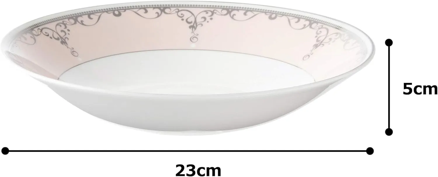 NARUMI(ナルミ) Jill Stuart 51849-23226 Plate, Plate, 9.1 inches (23 cm), Pink, Stylish, Cute, Deep Plate, Made in Japan, Gift Box Included