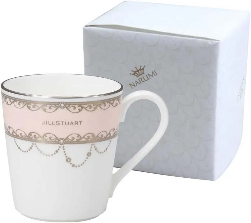 Narumi Jill STUART 51852-2773AZ Mug, 9.8 fl oz (290 cc), Jewelry, Pink, Stylish, Cute, Wedding Gift, Gift, Made in Japan, Gift Box Included, Wrapped
