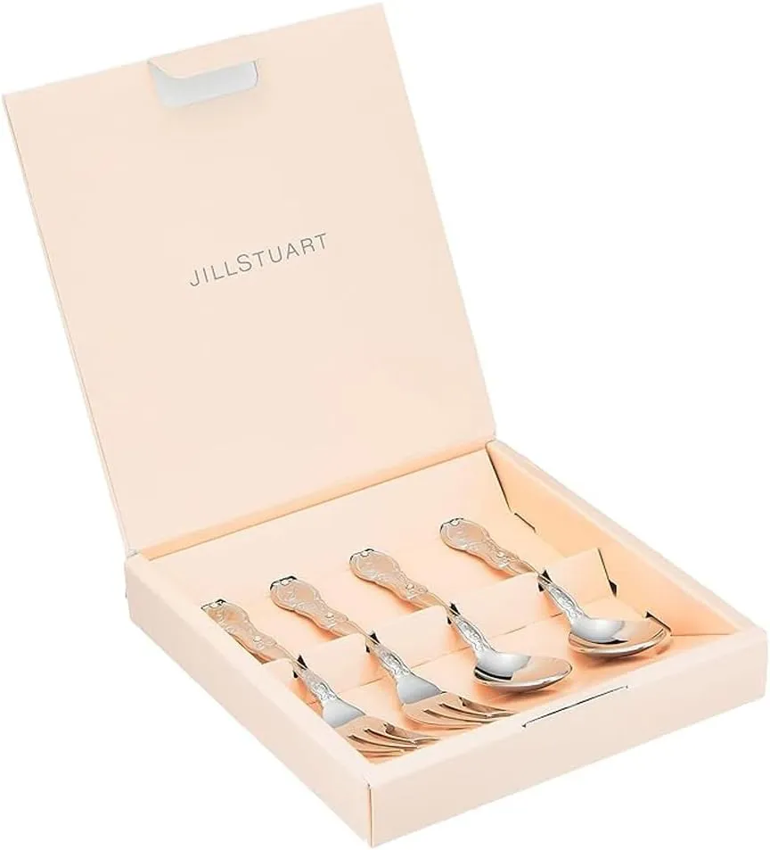 Narumi Jill Stuart SK600-10 Cutlery Set, Made in Japan, Silver, Teaspoon, Length 5.4 inches (138 mm), Cake Fork Length 5.9 inches (150 mm)