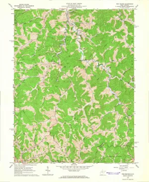 New Milton WV topo map, 1:24000 Scale, 7.5 X 7.5 Minute, Historical, 1965, Updated 1966, 27 x 22 in