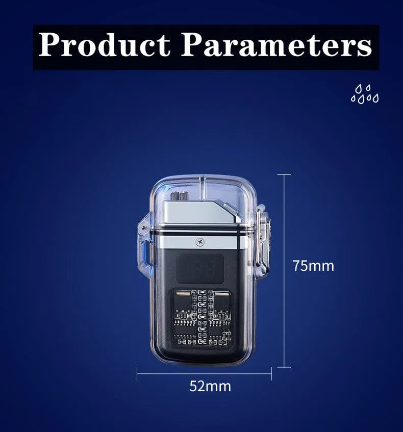 New Pulse Plasma Double Arc Lighter Type-C Rechargeable Transparent Shell