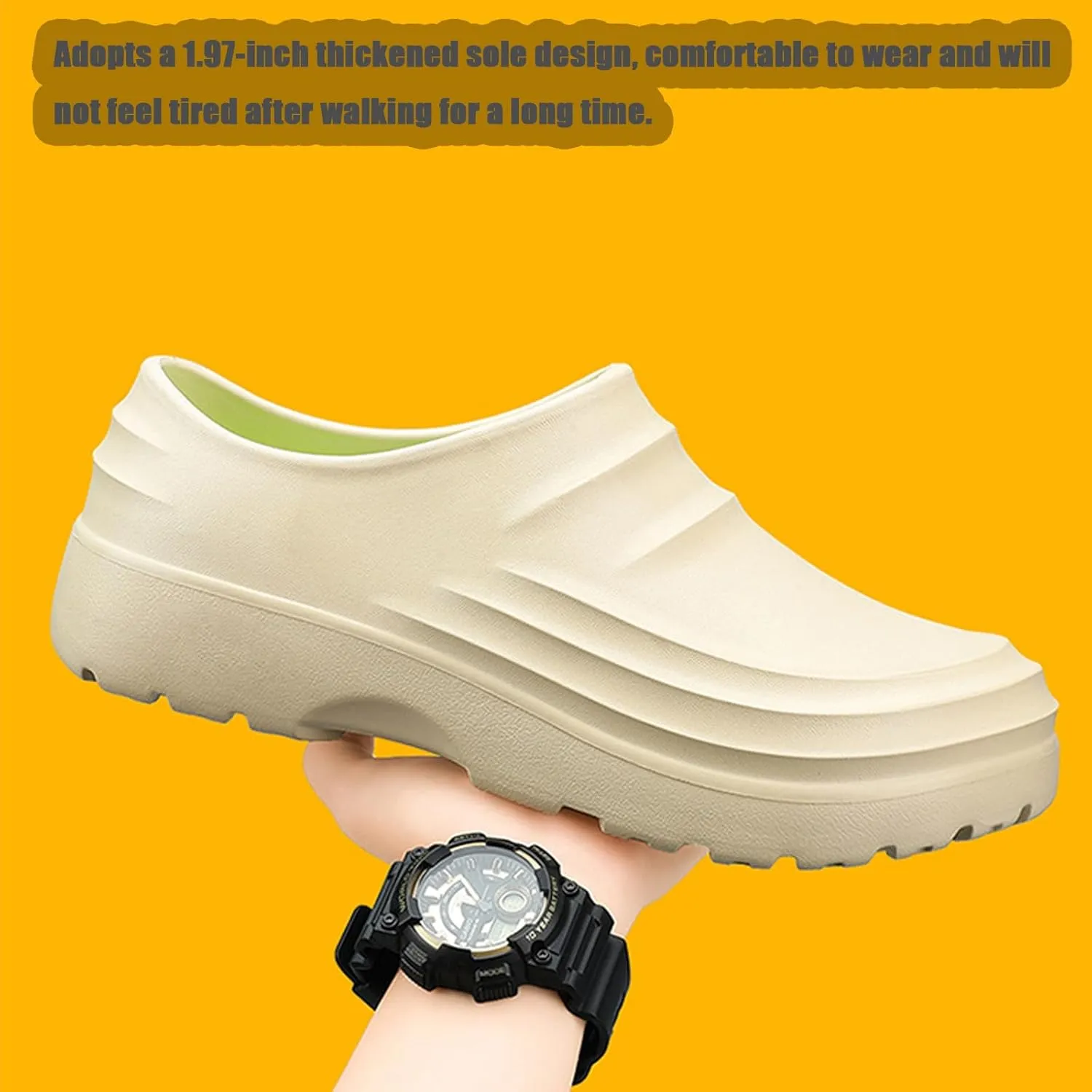 Non Slip Chef Clogs for Women Men, Comfort Kitchen Work Shoes, Lightweight & Waterproof, Zapatos para Cocina para Mujer