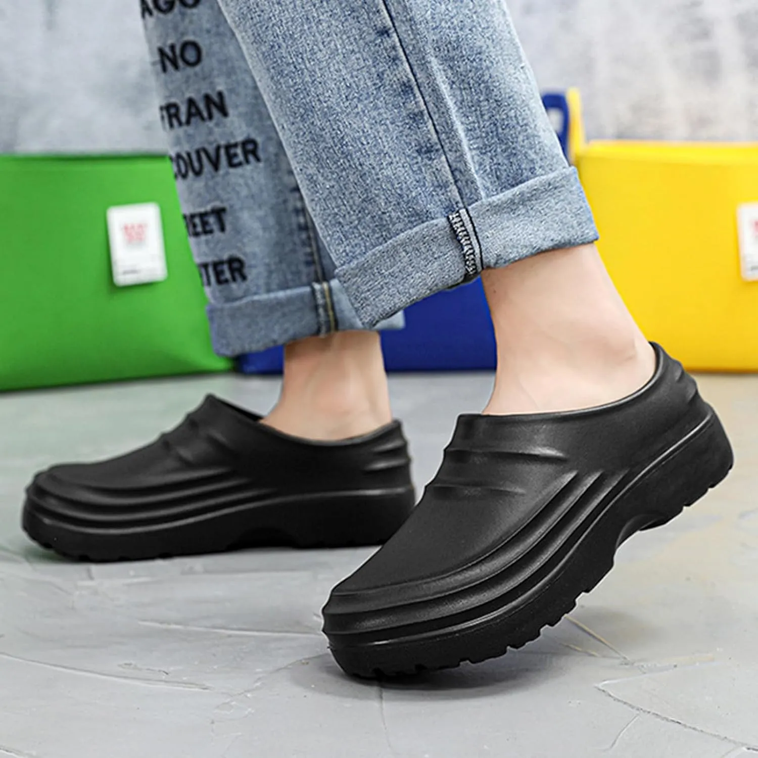 Non Slip Chef Clogs for Women Men, Comfort Kitchen Work Shoes, Lightweight & Waterproof, Zapatos para Cocina para Mujer