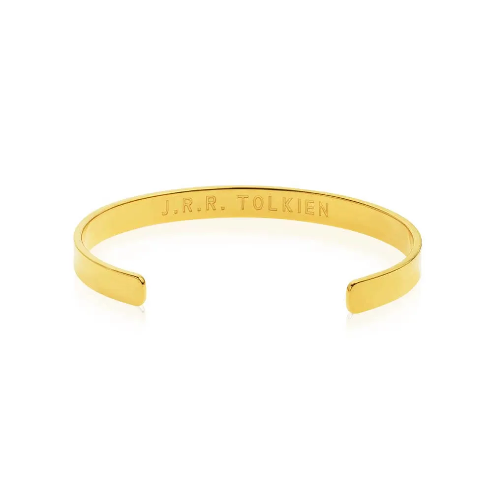 Not All Those Who Wander Are Lost Cuff, Gold