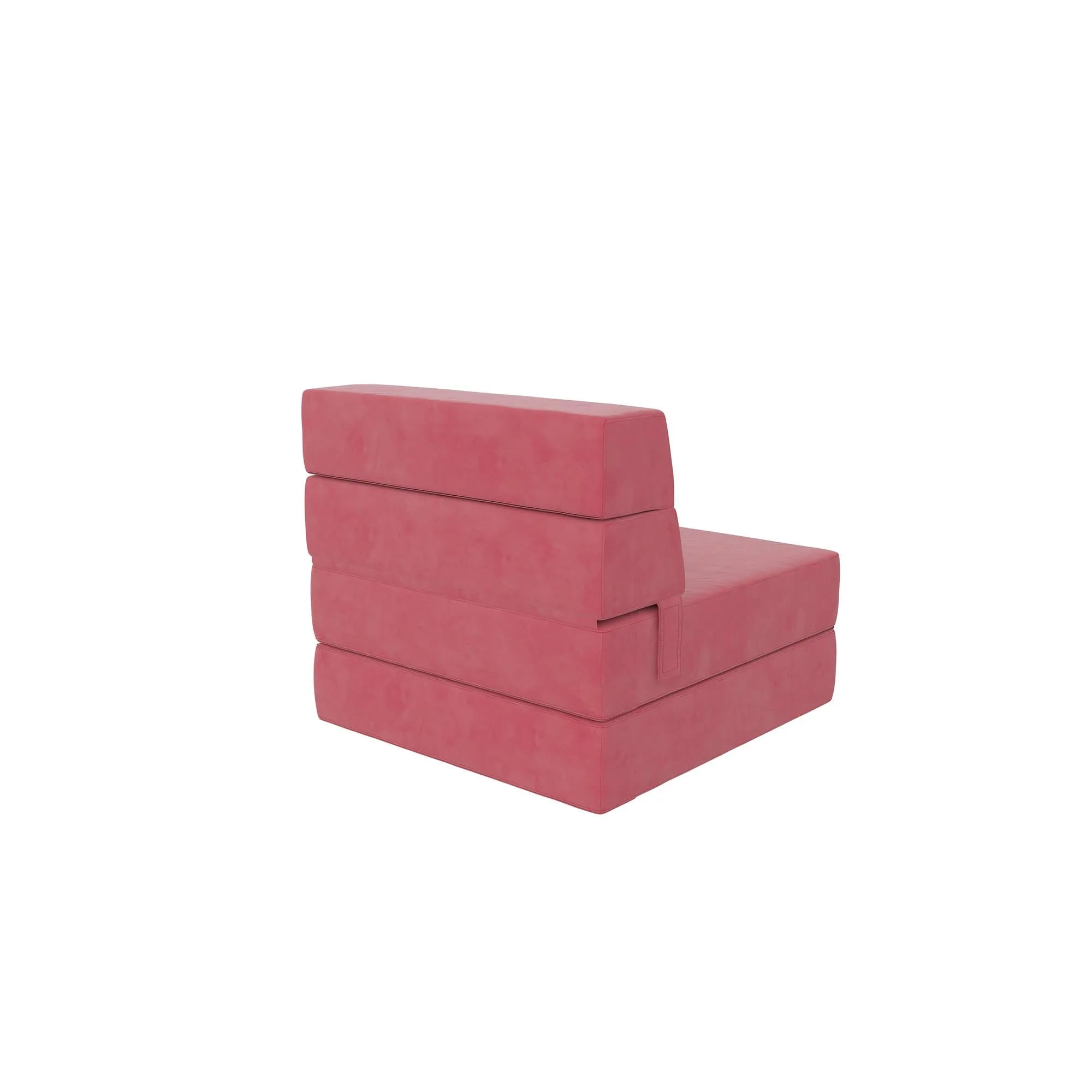 Novogratz The Flower Microfiber Modular Chair & Lounger - Pink|Fauteuil modulaire et chaise longue The Flower de Novogratz en microfibre - rose