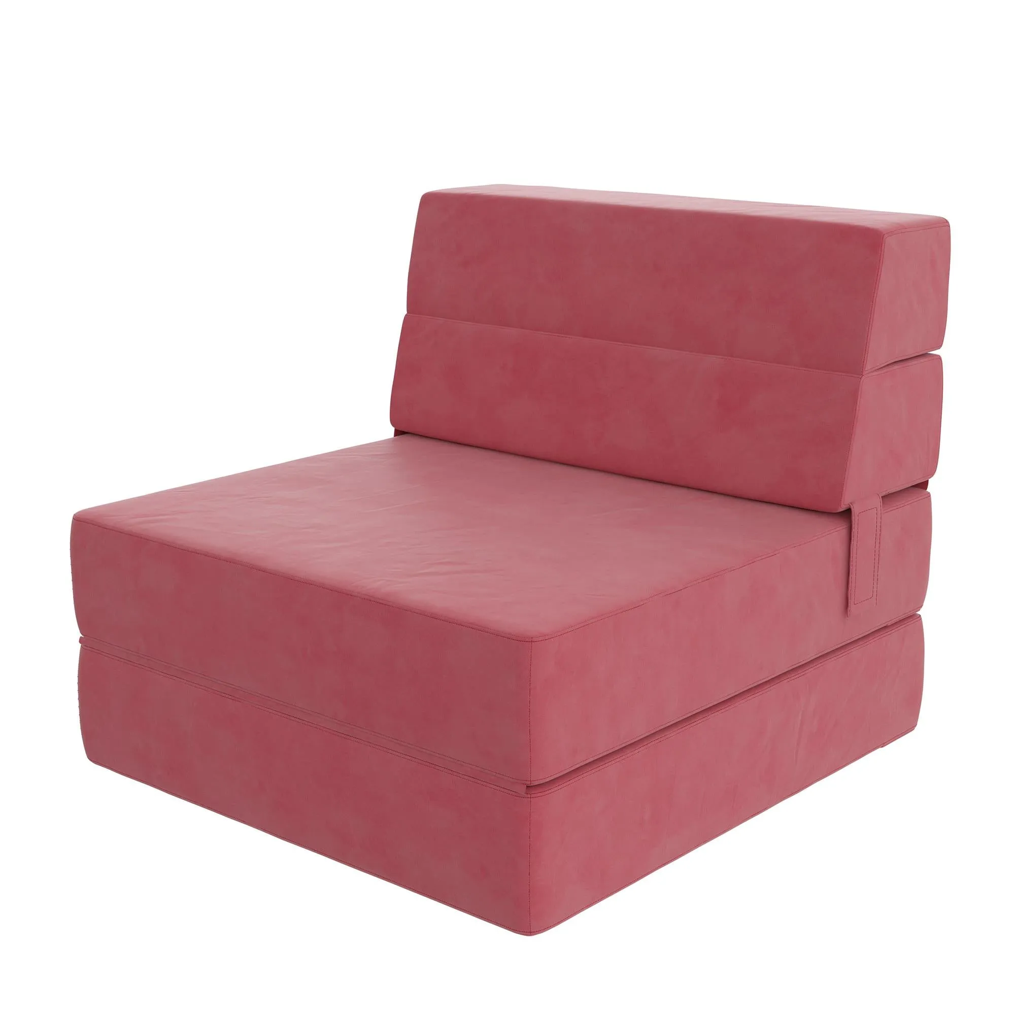 Novogratz The Flower Microfiber Modular Chair & Lounger - Pink|Fauteuil modulaire et chaise longue The Flower de Novogratz en microfibre - rose