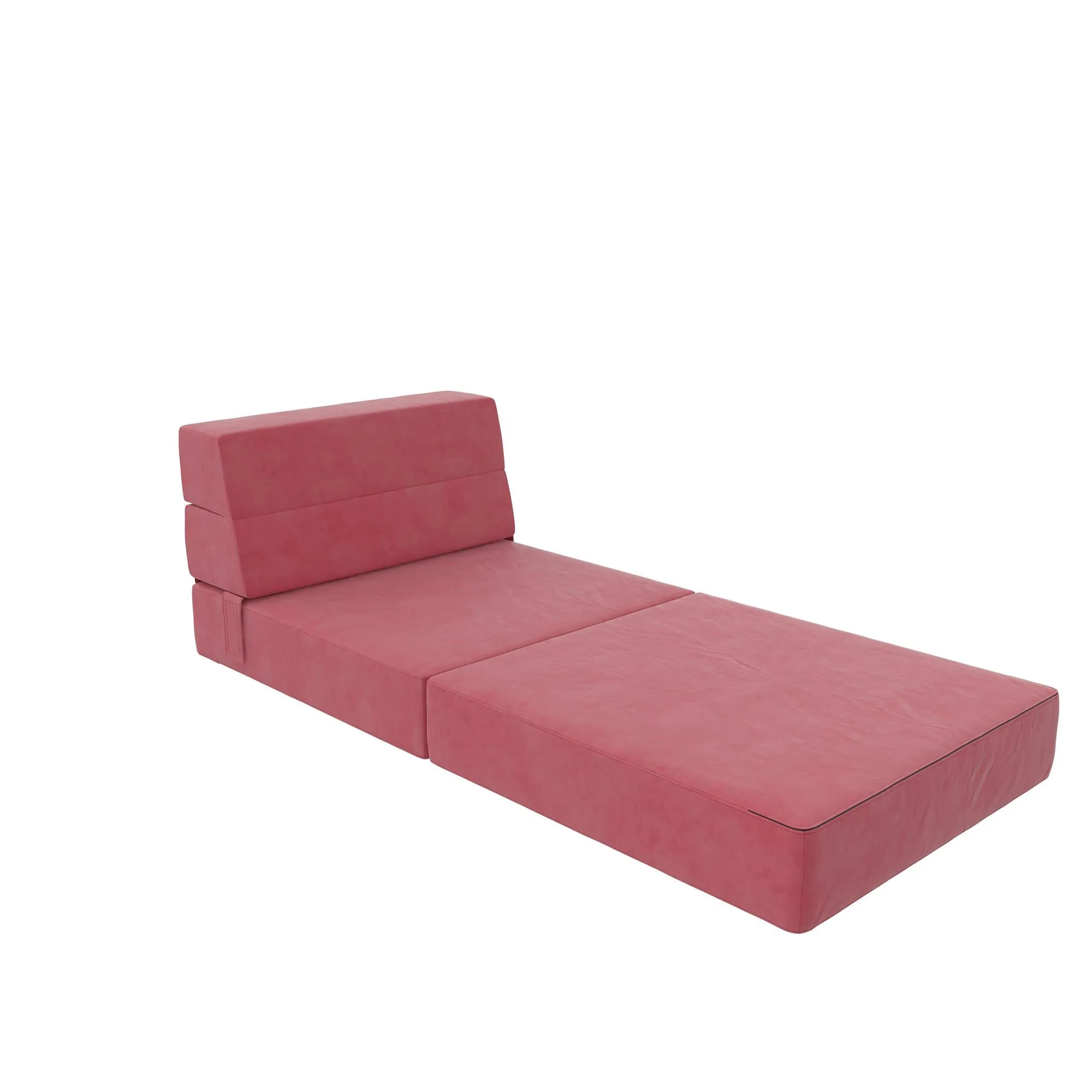 Novogratz The Flower Microfiber Modular Chair & Lounger - Pink|Fauteuil modulaire et chaise longue The Flower de Novogratz en microfibre - rose