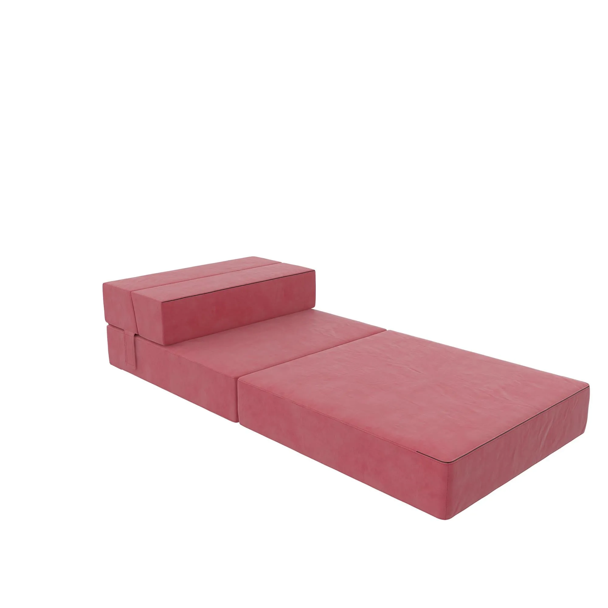 Novogratz The Flower Microfiber Modular Chair & Lounger - Pink|Fauteuil modulaire et chaise longue The Flower de Novogratz en microfibre - rose