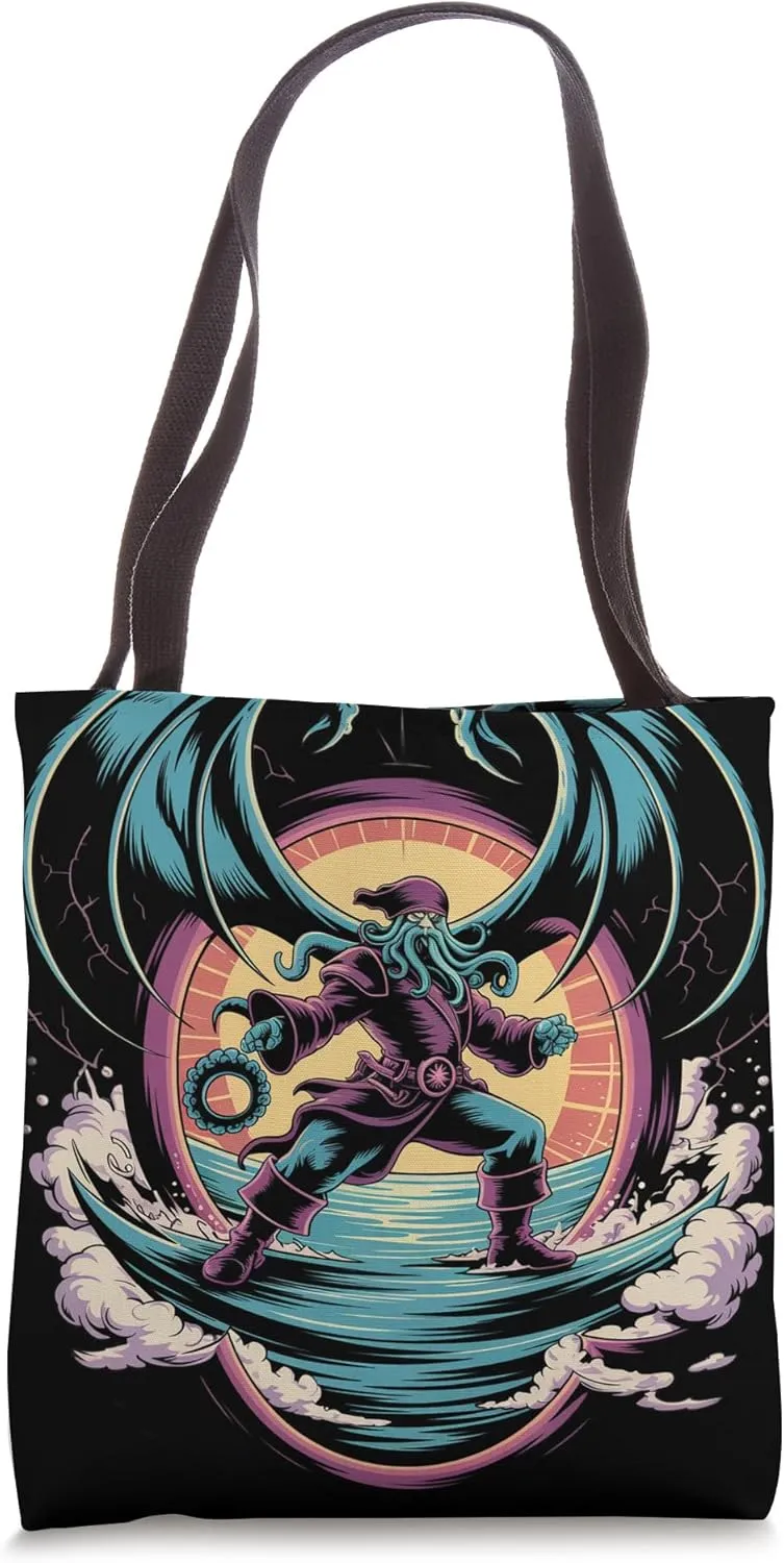 Octopus Kraken Pirate Emerging from a Portal Tote Bag